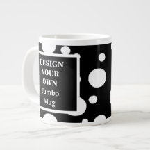 Diseñar su propia taza Jumbo - Black and White Spo