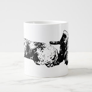 De Café Gigante Dos Mini Schnauzers – Taza Artística Negra y Blanc