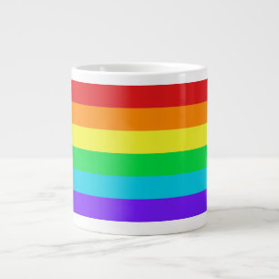 De Café Gigante El arco iris raya 1 taza enorme