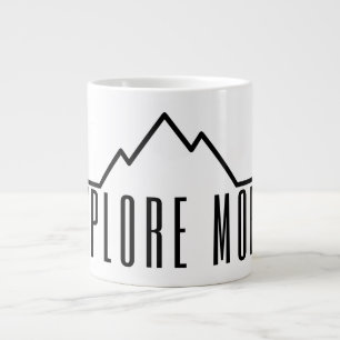De Café Gigante Explora Más Taza Especialidad Montaña Minimalista