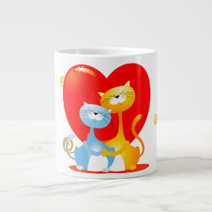 De Café Gigante Gatos enamorados, taza
