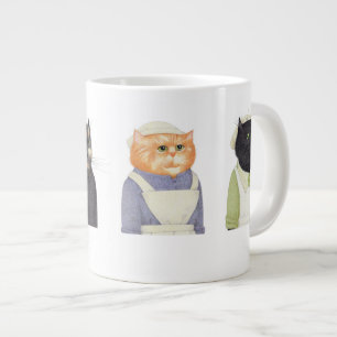 De Café Gigante Gran taza blanca LADY CATS
