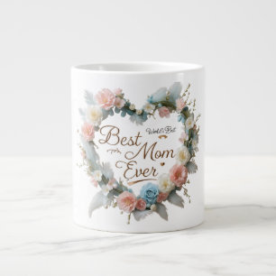 De Café Gigante Mejor Mamá del Mundo Corona Floral – Taza Jumbo El