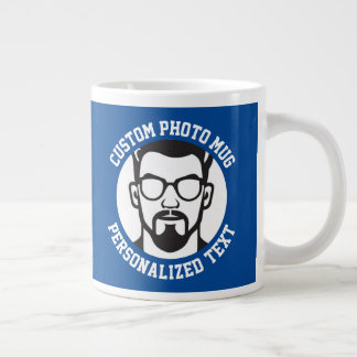 De Café Gigante Mi Cara en una Taza Personalizada AZUL CHELSEA