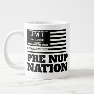 De Café Gigante NACIÓN PRE NUP. Taza Jumbo