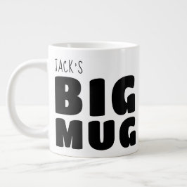 De Café Gigante Nombre personalizado Gran taza blanco negro C00 No
