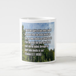De Café Gigante Romanos 8:11 WEBU Taza