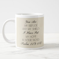 Salmos 119:114 Esperanza Taza con Versículo Bíblic