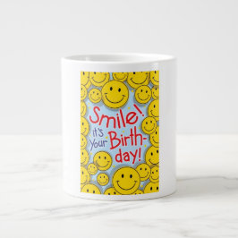 De Café Gigante Sonríe Es Tu Cumpleaños Taza