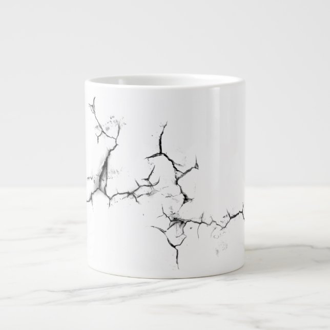 De Café Gigante Taza Agrietada (Frente)