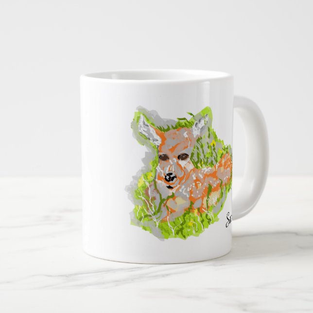 De Café Gigante Taza : Ciervo relajándose (Derecha)