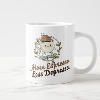 De Café Gigante Taza Clásica - Más Espresso. Menos Depresión.