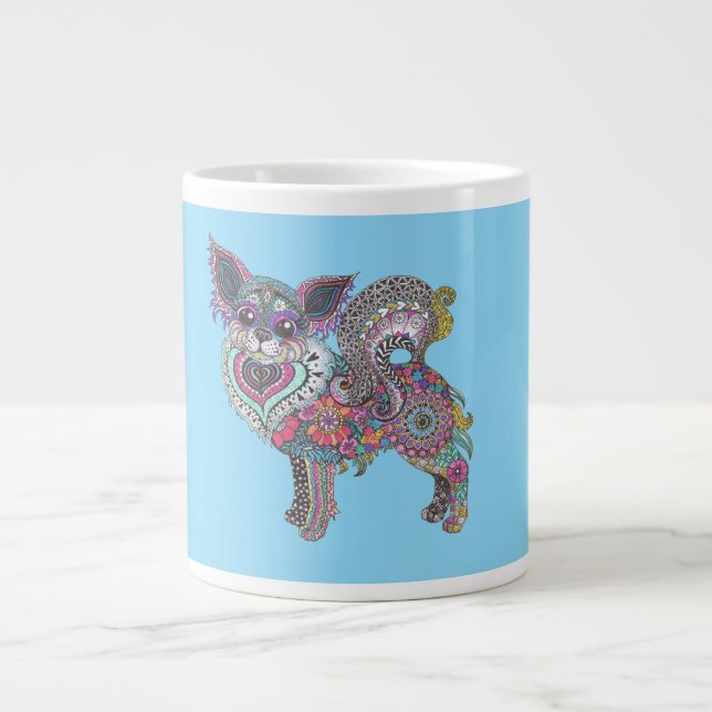 De Café Gigante Taza con chihuahua (Frente)
