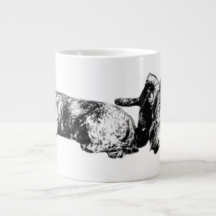 De Café Gigante Taza con dos Schnauzers - Perro negro y blanco
