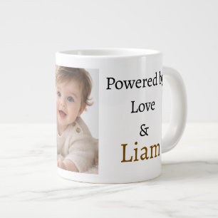 De Café Gigante Taza con foto y nombre personalizado Powered by Lo