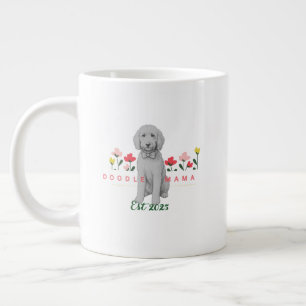 De Café Gigante Taza con garabato dibujado con flores - Personaliz