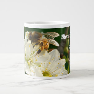 De Café Gigante Taza con nombre personalizado Bee & Blossom Macro