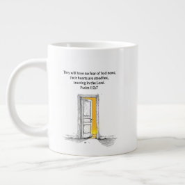 De Café Gigante Taza con versículo bíblico del Salmo 112:7 regalo 