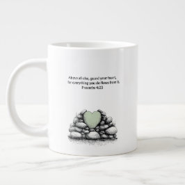 De Café Gigante Taza con versículo bíblico Proverbios 4:23 Regalo 