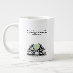 De Café Gigante Taza con versículo bíblico Proverbios 4:23 Regalo 