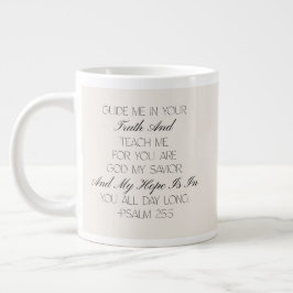 De Café Gigante Taza con Versículo Bíblico Salmo 25:5 Esperanza