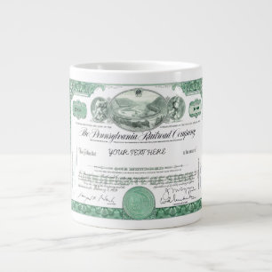 De Café Gigante Taza del jumbo del certificado común del