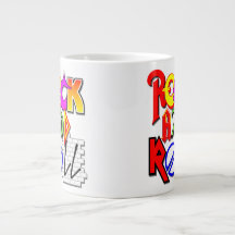 Taza del jumbo del rock-and-roll