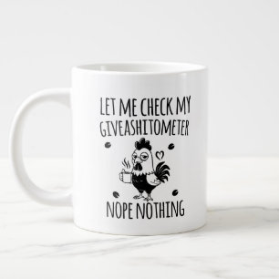De Café Gigante Taza divertida y sarcástica Giveashitometer para c