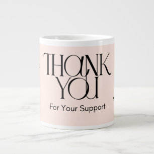De Café Gigante Taza Elegante Jumbo 'Gracias por tu Apoyo'