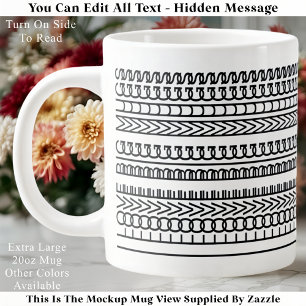 De Café Gigante Taza Enorme Mensaje Oculto Divertido Personalizabl