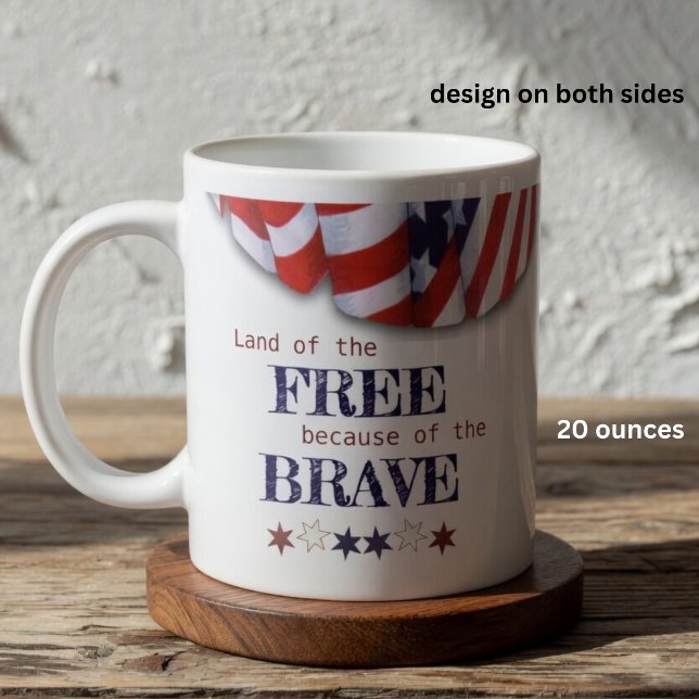 De Café Gigante Taza especial (Patriotic speciality 20 ounce mug. Same design on both sides. )