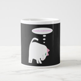 De Café Gigante Taza especial del gato pensativo