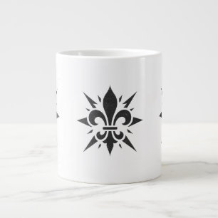 De Café Gigante Taza Especial "Fleur-de-lis Estilizada"