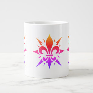 De Café Gigante Taza especial "Fleur-de-lis estilizada"