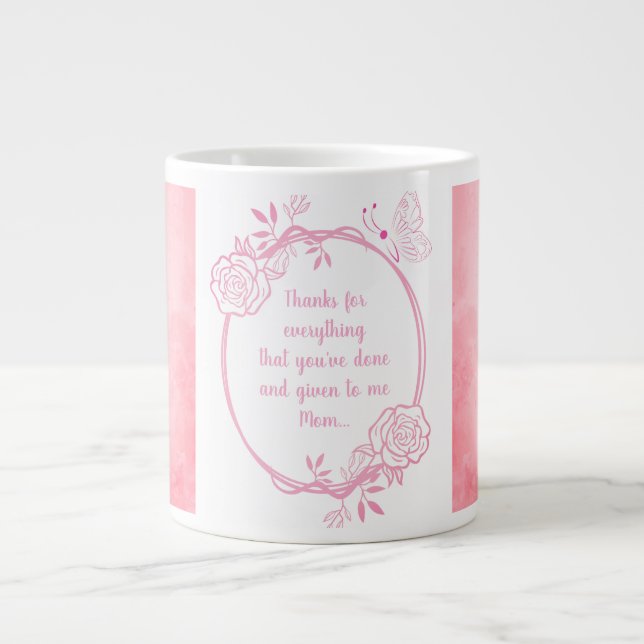 De Café Gigante Taza especial Gracias por todo mamá (Frente)