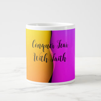 De Café Gigante Taza Especial para Conquistar el Miedo con Fe