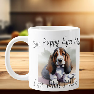 De Café Gigante Taza Especialidad Acuarela Perro Marrón Blanco DIV