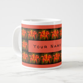 De Café Gigante Taza Especializada Personalizada "Pine Lily"