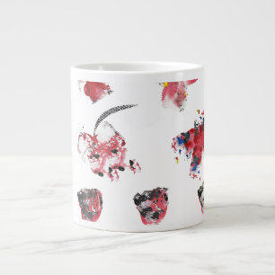 De Café Gigante Taza Floral Abstracta