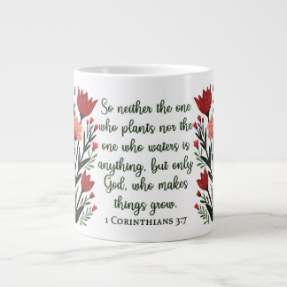 De Café Gigante Taza floral cristiana