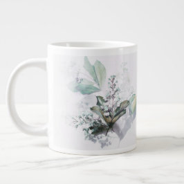 De Café Gigante Taza floral delicada con hermosa cita