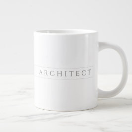 De Café Gigante Taza Grande Blanca / Gris ARQUITECTO