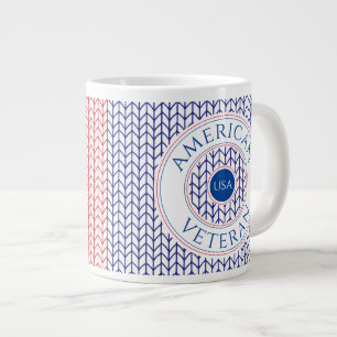 DE CAFÉ GIGANTE TAZA GRANDE BLANCA VETERANO AMERICANO