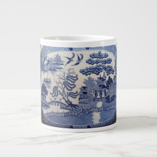 De Café Gigante Taza grande del sauce azul