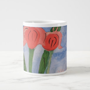 De Café Gigante Taza Grande Flores Junto al Lago