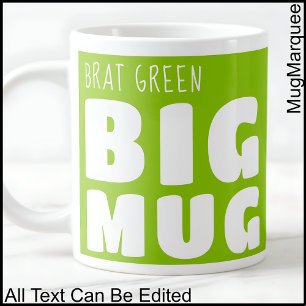 De Café Gigante Taza Grande Hermana Verde Nombre Personalizado C24
