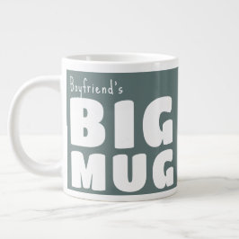 De Café Gigante Taza Grande Nombre Personalizado Gris C13 Novedad 