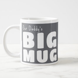 De Café Gigante Taza Grande Nombre Personalizado Gris C19 Divertid