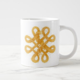 De Café Gigante Taza Grande NUDO CELTA DORADO