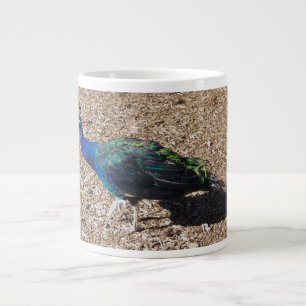 De Café Gigante Taza grande Pavón azul indio